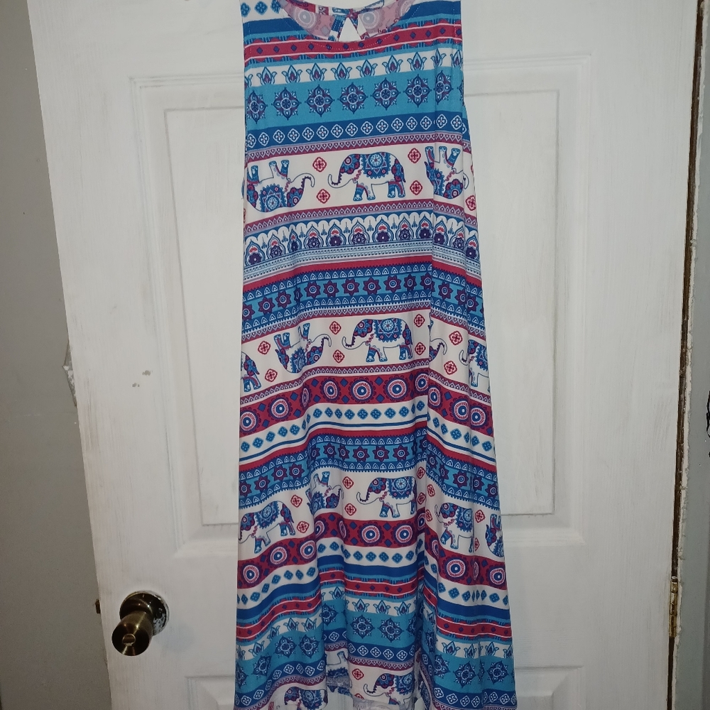 Bobbie Brooks Sleeveless Elephant Dress
